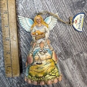 2009 Jim Shore Heartwood Creek 4014459 Angel Figurine Ornament Seashell Pearl